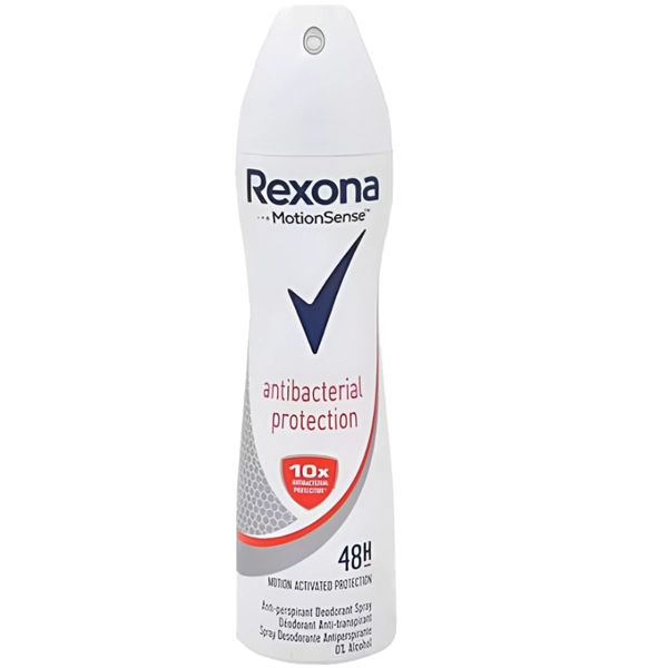 اسپری ضد تعریق زنانه آنتی باکتریال پروتکشن رکسونا اصل 48 ساعته 200 میل | Rexona Antiperspirant MotionSense antibacterial protection 200ml